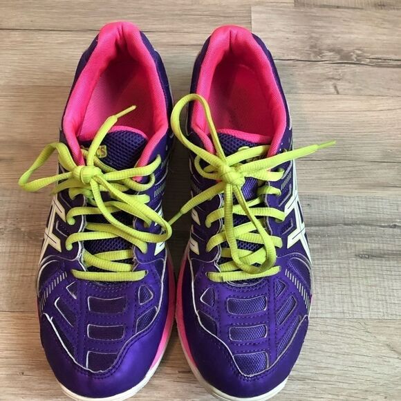 ASICS Purple Gel Volleycross Shoes Size 6 - Picture 2 of 9
